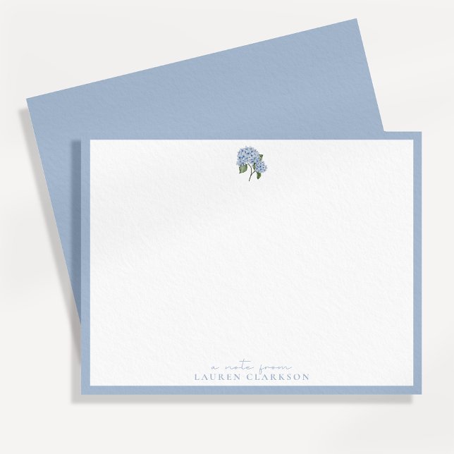 Correspondance Carte de note à l'hortensia bleu (Créateur téléchargé)