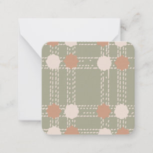 Correspondance Carte de note à motif de ligne et de cercle