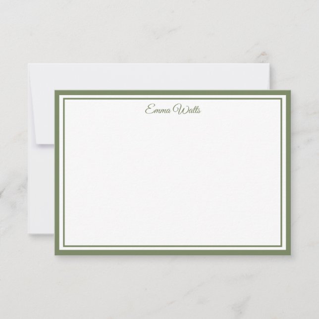 Correspondance Carte de note à nom personnalisé (Devant)