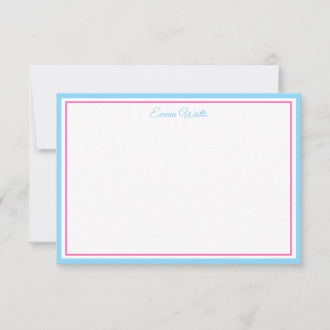 Correspondance Carte de note à nom personnalisé (Devant)
