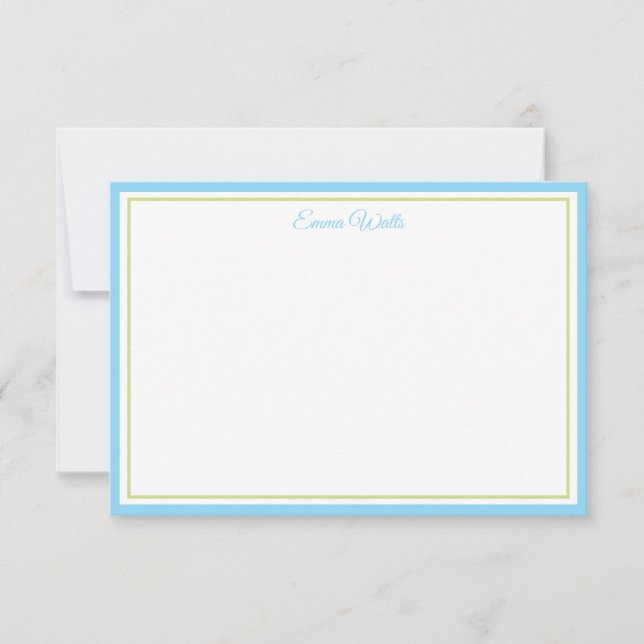Correspondance Carte de note à nom personnalisé (Devant)