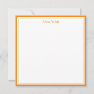 Correspondance Carte de note à nom personnalisé