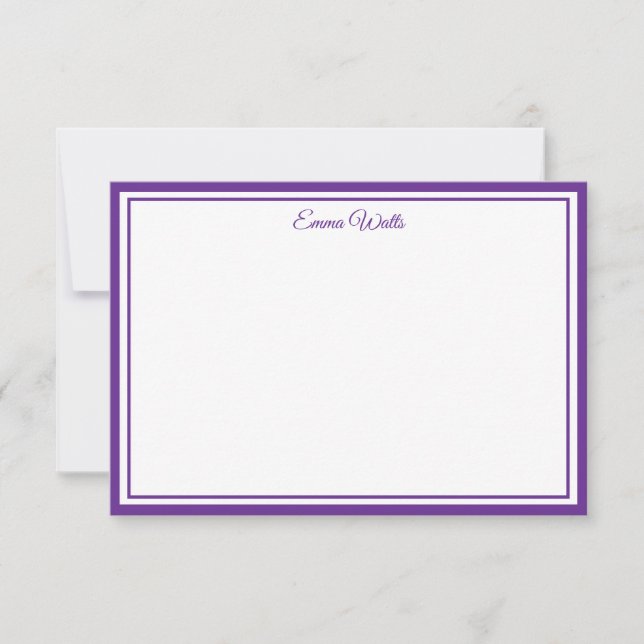 Correspondance Carte de note à nom personnalisé (Devant)