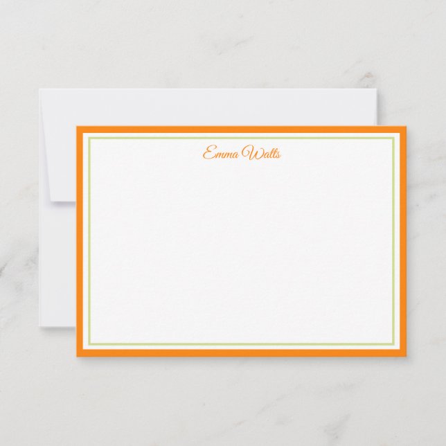 Correspondance Carte de note à nom personnalisé (Devant)