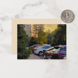 Correspondance Carte de note à plat en milieu urbain Golden Dusk