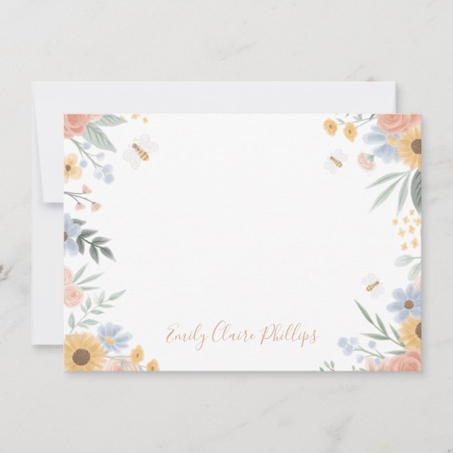 Correspondance Carte de note à plat Sweat as Can Bee (Devant)