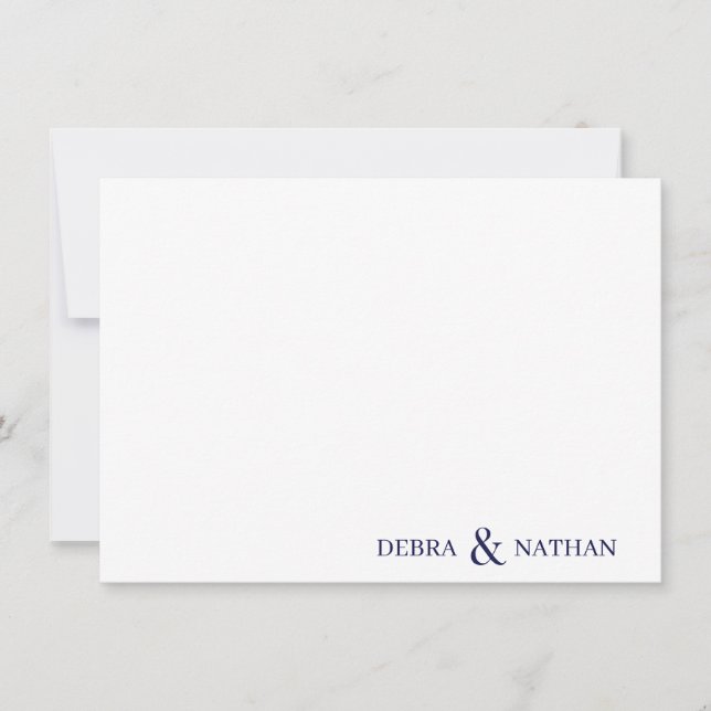 Correspondance Carte de note avec nom personnalisé (Devant)