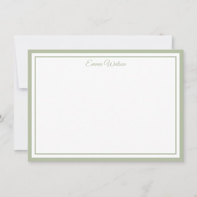Correspondance Carte de note avec nom personnalisé (Devant)