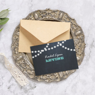 Correspondance Carte de note Bat mitzvah Turquoise Chalkboard Lig