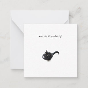 Correspondance Carte de note Black Cat Mini Thank You
