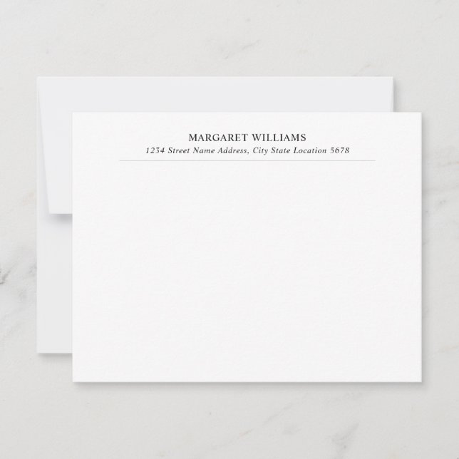Correspondance Carte de note d'adresse de nom professionnel (Devant)