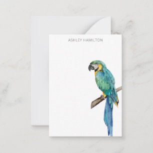 Correspondance Carte de note d'aquarelle d'oiseau personnalisée
