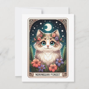 Correspondance Carte de note de chat