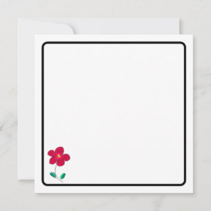 Correspondance Carte de note de fleur