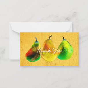 Correspondance Carte de note de fruit vert à l'eau poire