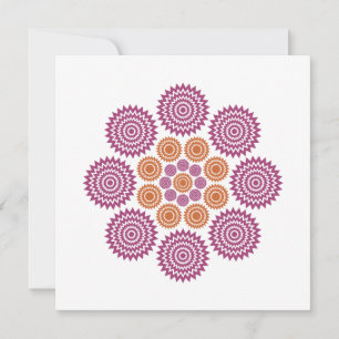 Correspondance Carte de note de kaléidoscope cosmique en violet e