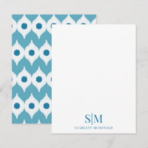 Correspondance Carte de note de motif rétro abstrait monogramme s