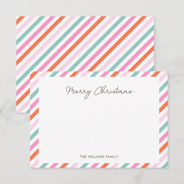 Correspondance Carte de note de Noël simple et moderne (Devant / Derrière)