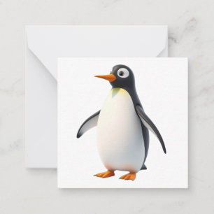 Correspondance Carte de note de pingouin mignon