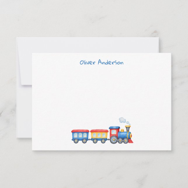 Correspondance Carte de note de train personnalisée (Devant)