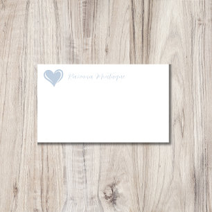 Correspondance Carte de note décorative cœur bleu poussiéreux chi