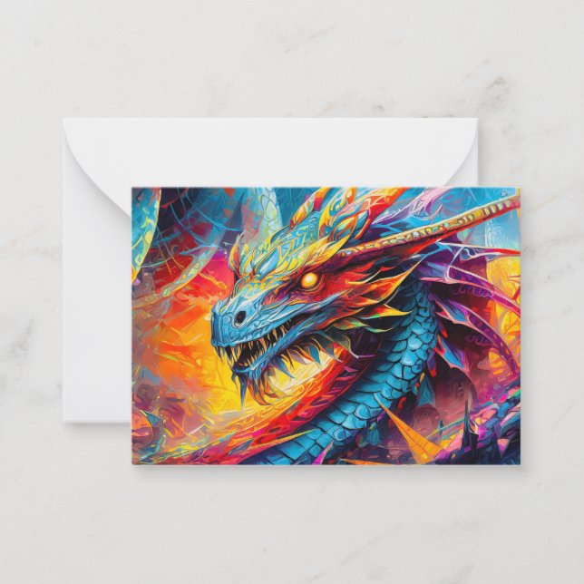 Correspondance Carte de note Dragon (Devant)