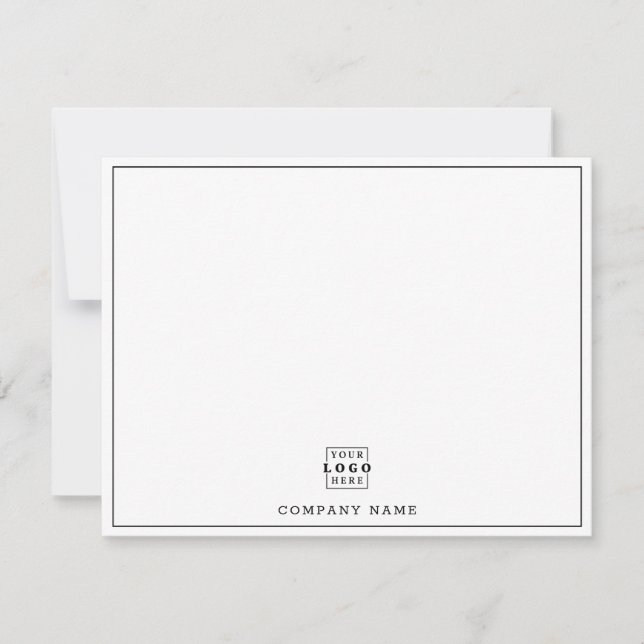 Correspondance Carte de note du nom de l'entreprise personnalisée (Devant)