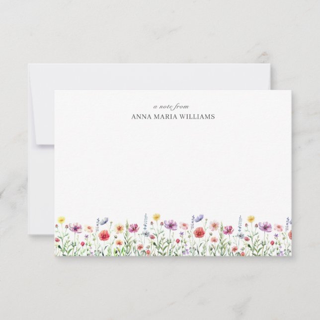 Correspondance Carte de note élégante florale chic (Devant)