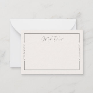 Correspondance Carte de note élégante minimaliste personnalisable