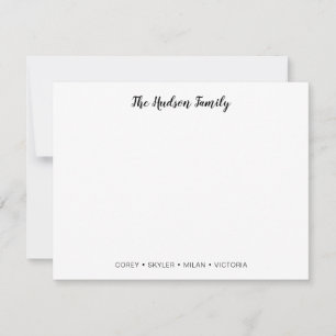 Correspondance Carte de note famille