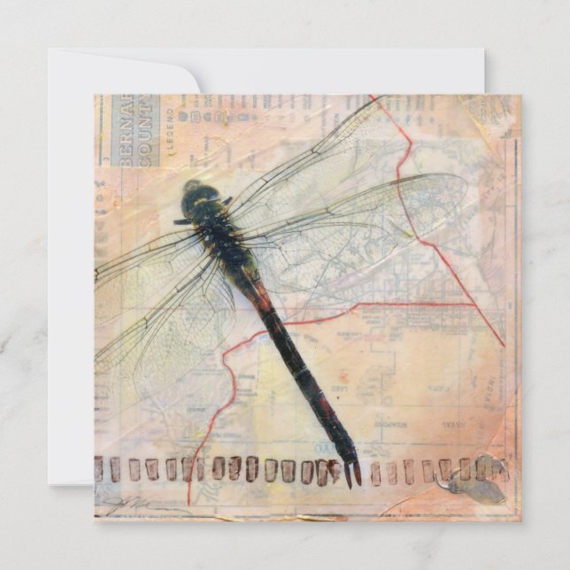 Correspondance Carte de note Flat Dragonfly (Devant)