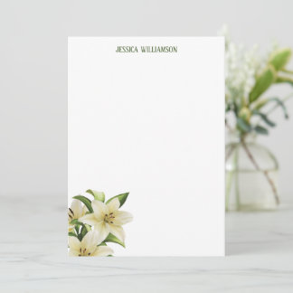 Correspondance Carte de note florale à l'aquarelle élégante
