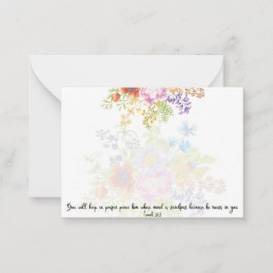 Correspondance Carte de note florale aquarelle de printemps parfa