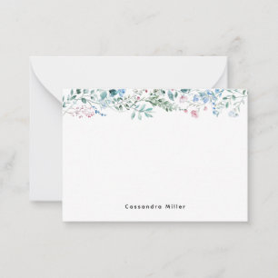 Correspondance Carte de note florale Minimaliste élégant de pri