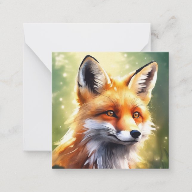 Correspondance Carte de note Fox mignonne (Devant)