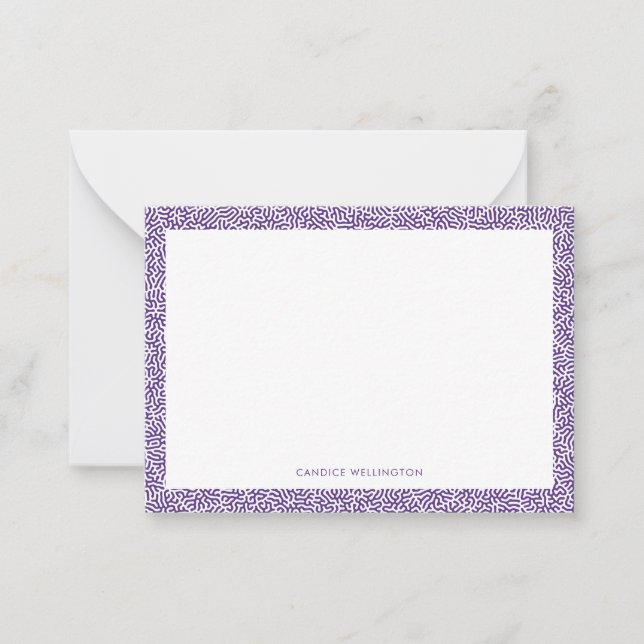 Correspondance Carte de note géométrique Abstraite Funky Purple m (Devant)