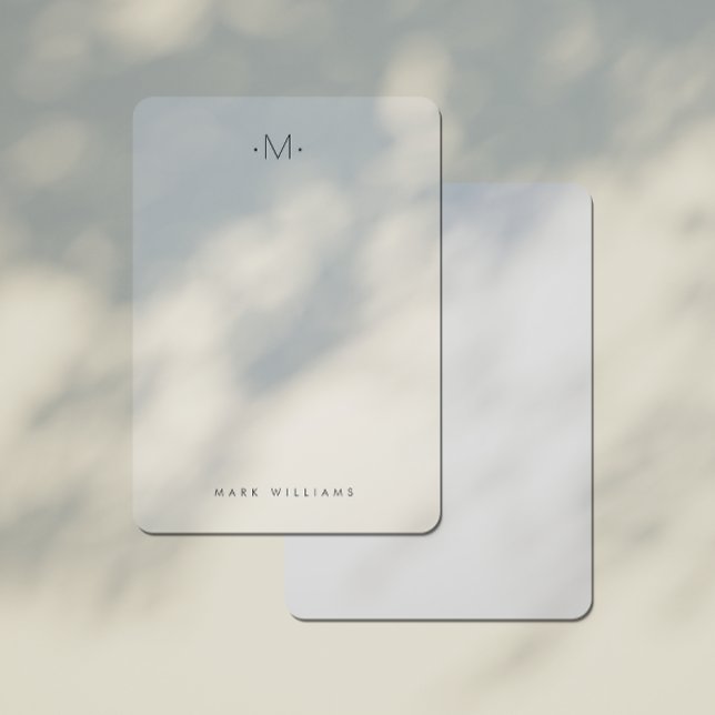 Correspondance Carte de note initiale et de nom moderne subtile (Créateur téléchargé)