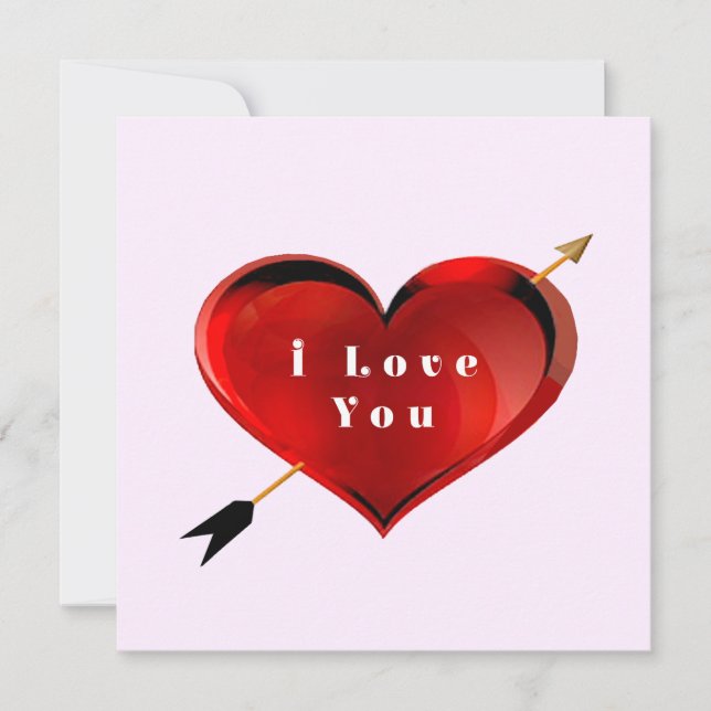Correspondance Carte de note "Je t'aime" (Devant)