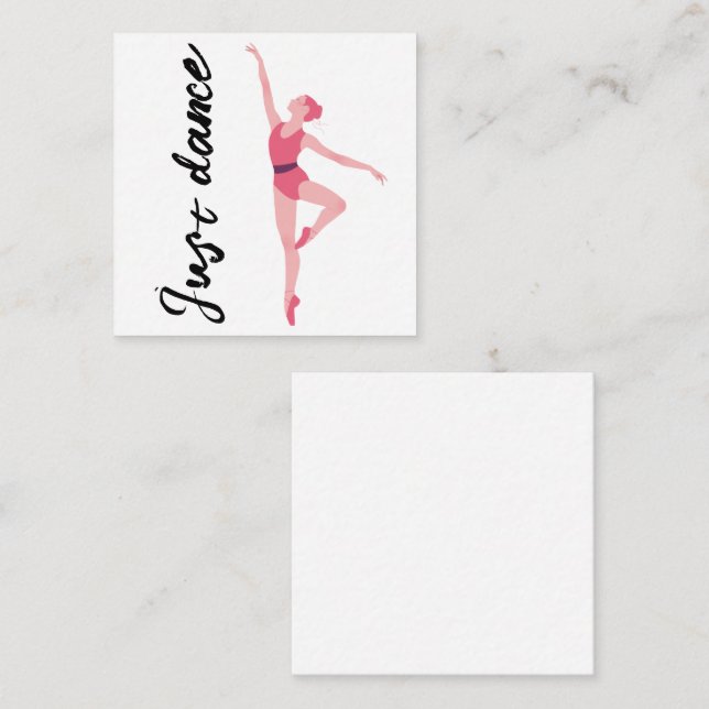 Correspondance Carte de note Just Dance Ballerina | Ballet élégan (Devant / Derrière)