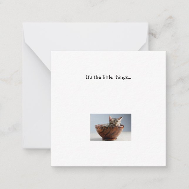 Correspondance Carte de note Kitten Mini Thank You (Devant)