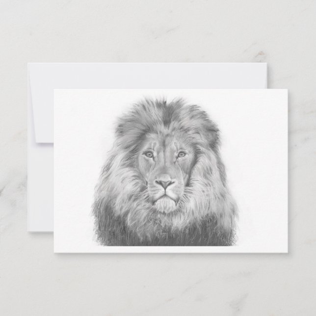 Correspondance Carte de note Lion (Devant)