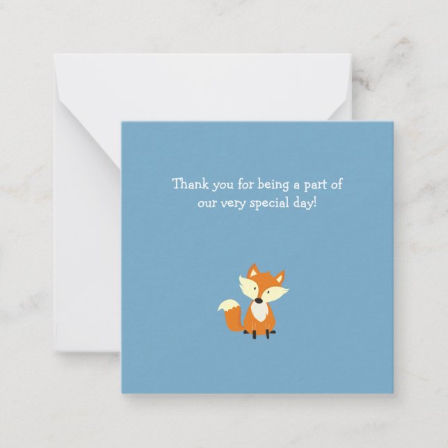 Correspondance Carte de note Little Fox Mini Thank You (Devant)
