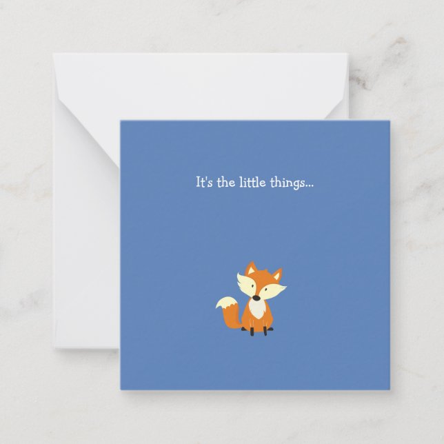Correspondance Carte de note Little Fox Mini Thank You (Devant)