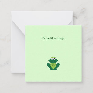 Correspondance Carte de note Little Green Frog Thank You