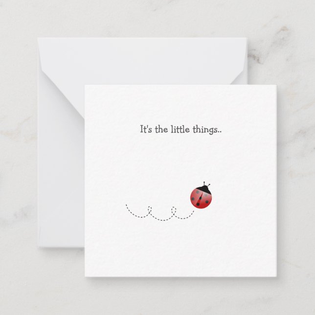 Correspondance Carte de note Little Ladybug Mini Thank You (Devant)