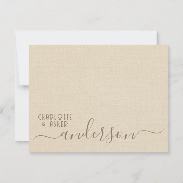 Correspondance Carte de note Mariage à deux mois (Devant)