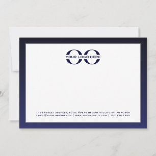 Correspondance Carte de note Marine White 5x7