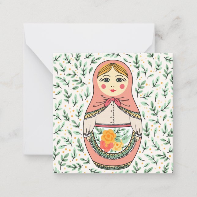 Correspondance Carte de note Matreshka (Devant)
