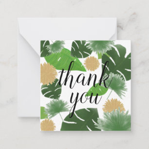 Correspondance Carte de note Merci pour l'impression Palm