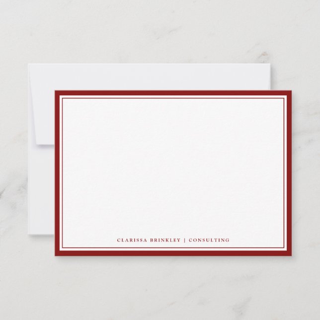 Correspondance Carte de note minimale à plat de marron (Devant)